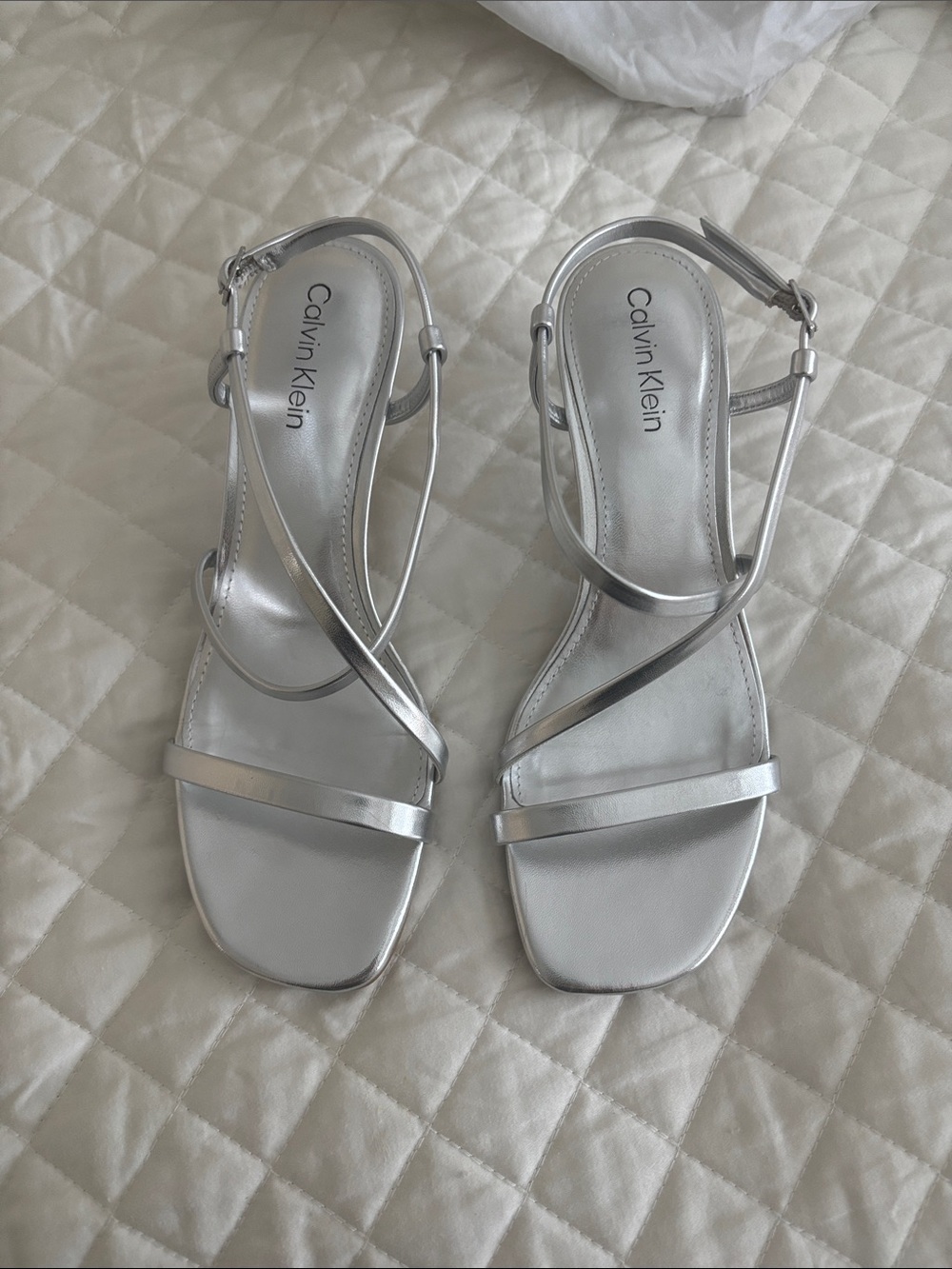 Silver Calvin Klein heels
